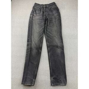 Vintage 90 Levis Jeans Women 25 Black 512 Slim Tapered Leg Cotton Canada Made